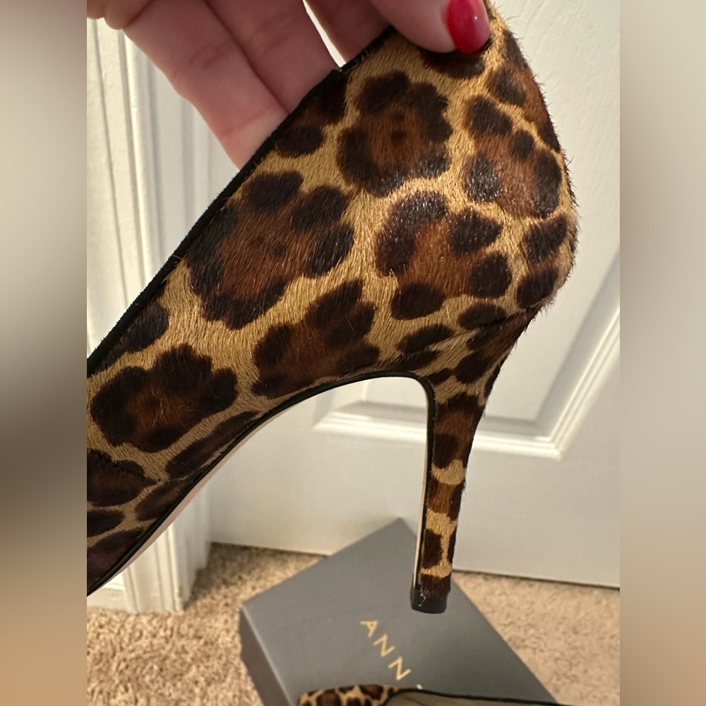 Mila Leopard Haircalf Pump- size 5.5 excellent condition